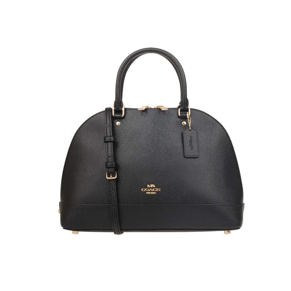 COACH Sierra Satchel In Crossgrain Leather Black